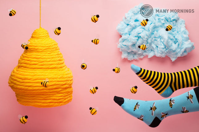 Many Mornings Zokni - Bee Bee Fun Socks Collection
