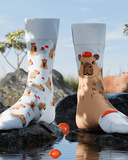 Many Mornings Socks - Capybara