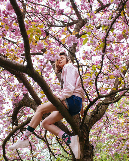 Many Mornings Zokni - Cherry Blossom Fun Socks for All Ages