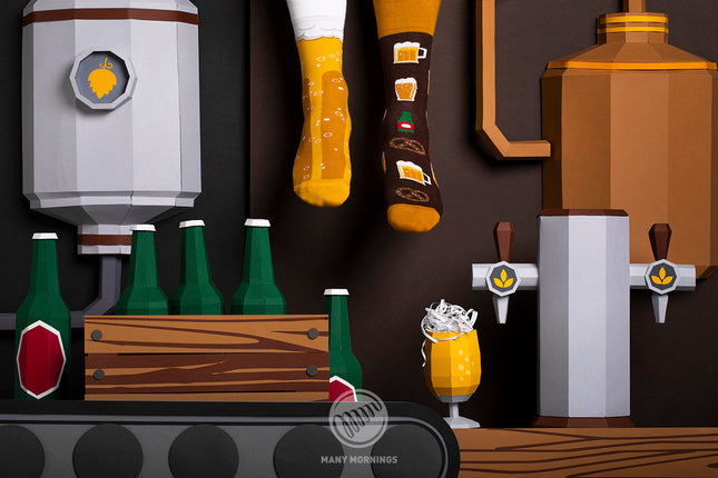 Many Mornings Zokni - Craft Beer Fun Socks Collection