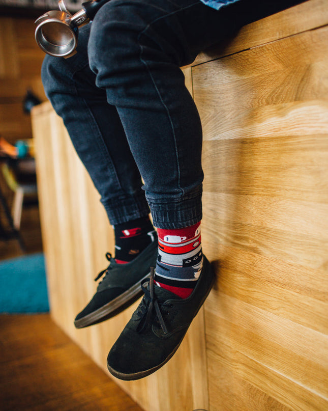 Many Mornings Zokni - Dark Espresso Fun Socks Collection