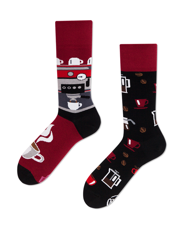 Many Mornings Zokni - Dark Espresso Fun Socks Collection