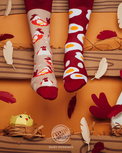 Egg and Chicken Fun Socks by Many Mornings