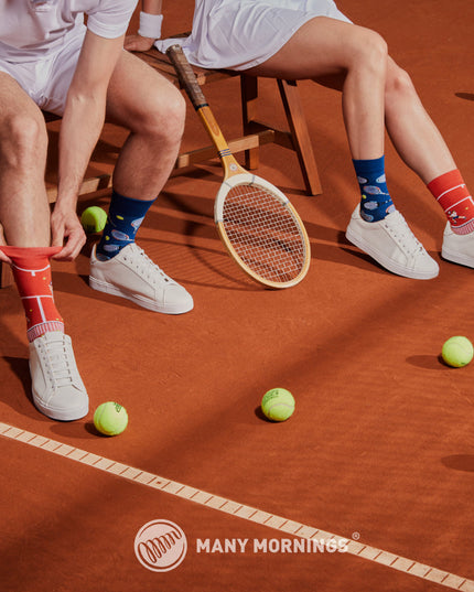 Many Mornings Zokni - Grand Slam Fun Socks Collection