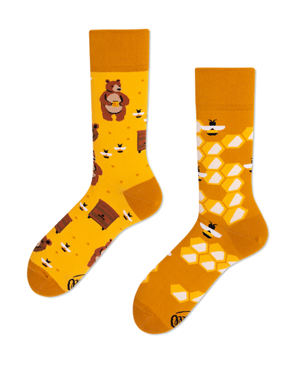 Many Mornings Zokni - Honey Bear Limited Edition Fun Socks