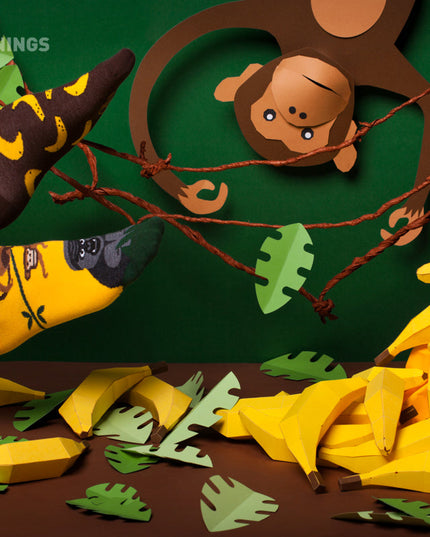 Many Mornings Zokni - Monkey Business Fun Socks Collection