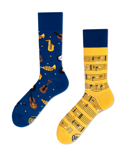 Many Mornings Zokni - Music Notes Fun Socks Collection
