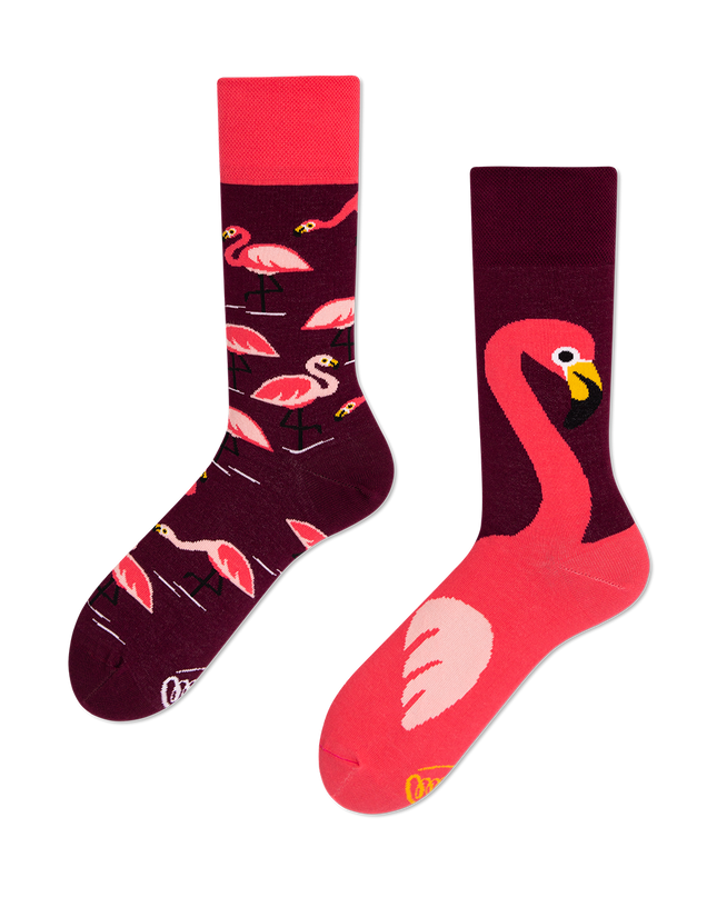 Many Mornings Zokni - Pink Flamingo Fun Socks Collection
