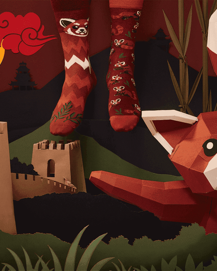 Red Panda Christmas Fun Socks for Everyone