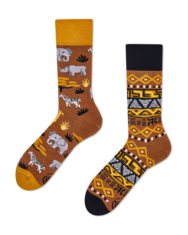 Many Mornings Zokni - Safari Trip Fun Socks for All Ages
