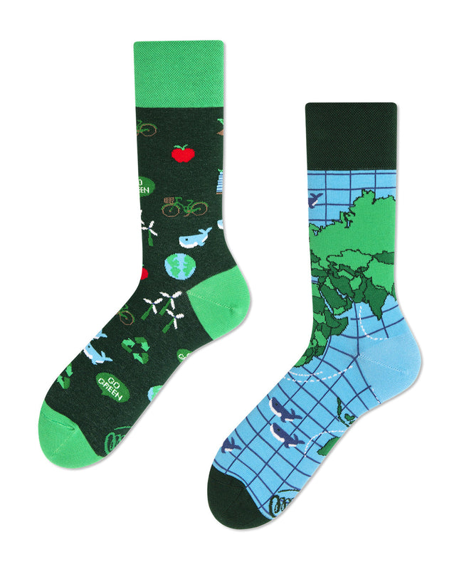 Many Mornings Zokni - Save the Planet Fun Socks for All Ages