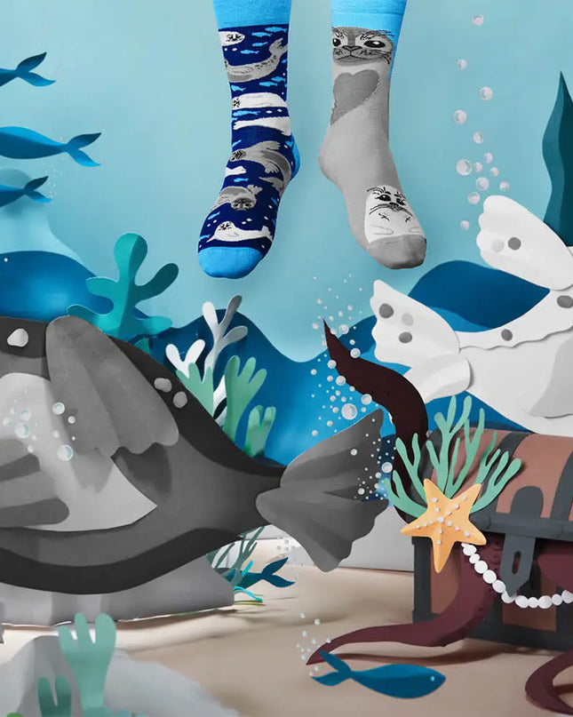 Many Mornings Socks - Save The Seals Design