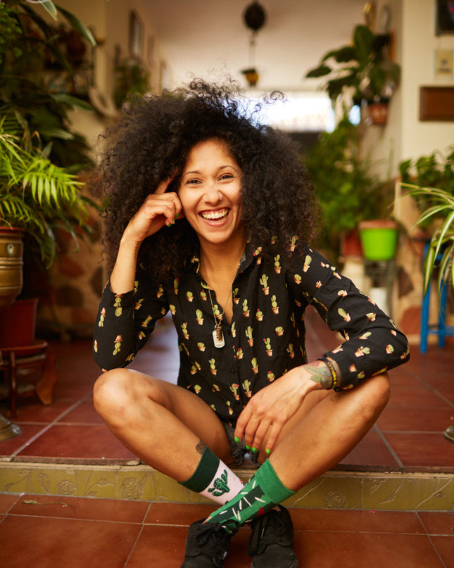 Many Mornings Zokni - Summer Cactus Fun Socks for Everyone