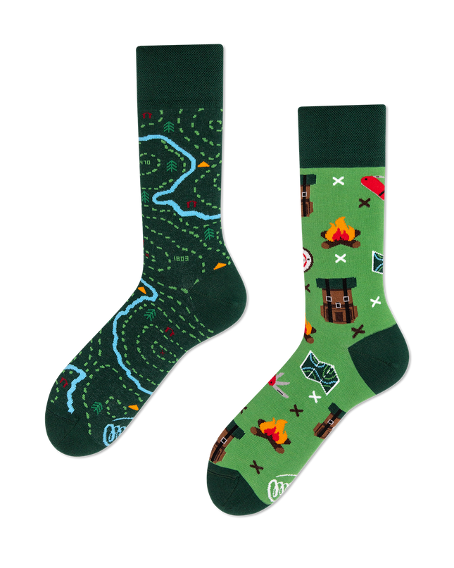 Many Mornings Zokni - The Map Unique Fun Socks Collection