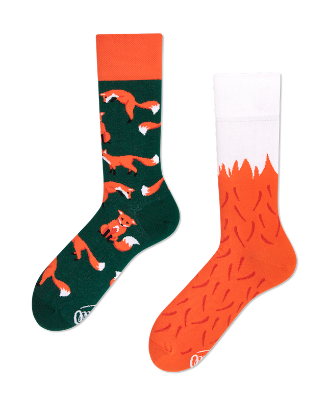 Many Mornings Zokni - The Red Fox Fun Socks Collection