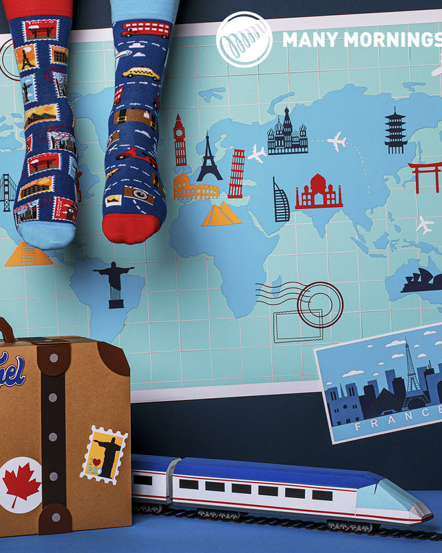 Many Mornings Zokni - The Traveler Fun Socks for Everyone