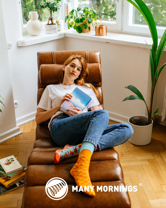 Many Mornings Zokni - The Wish Fish Fun Socks for Everyone