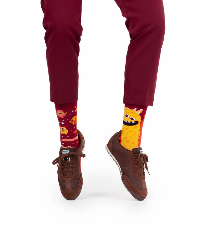 Many Mornings Socks - Yellow Monster | Tags: Christmas Socks