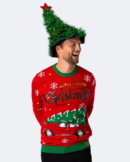 Men's Driving Home For Christmas Sweater for Holiday Cheer