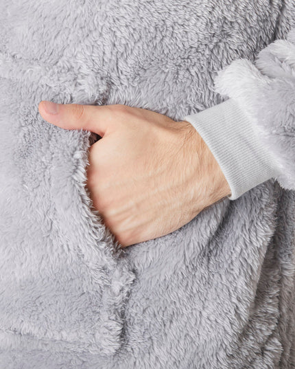 Men's Grey Teddy Bear Onesie