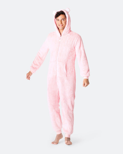 Men's Pink Teddy Bear Onesie