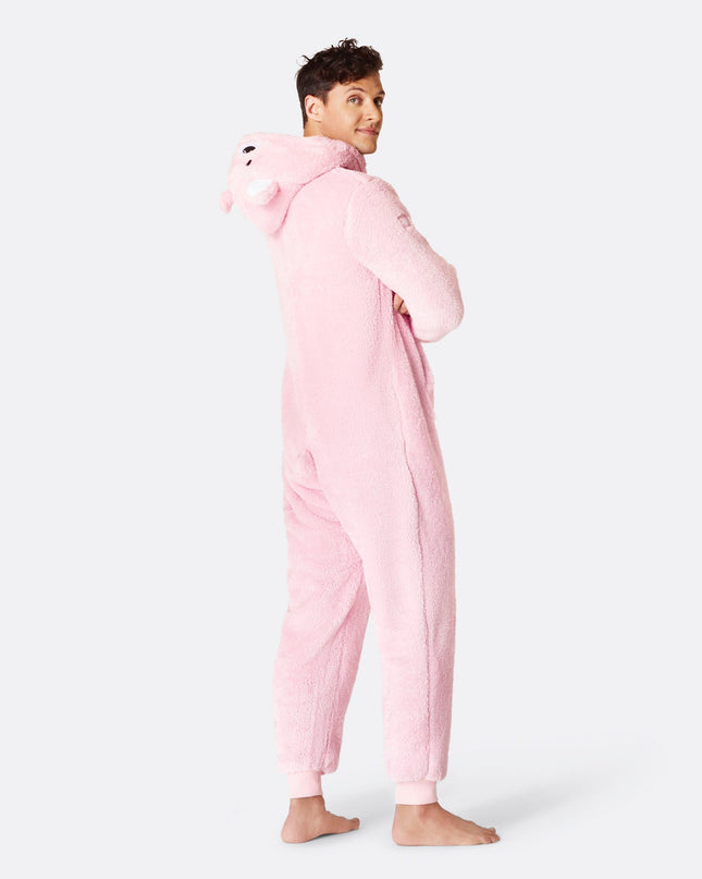 Men's Pink Teddy Bear Onesie