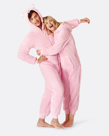 Men's Pink Teddy Bear Onesie