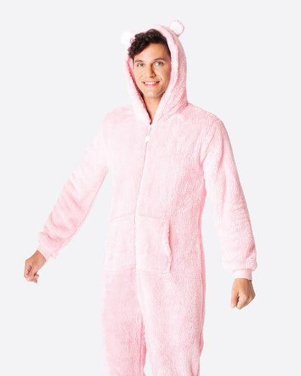 Men's Pink Teddy Bear Onesie