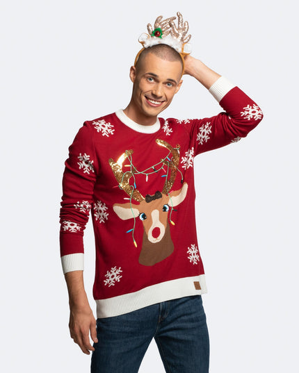 Men's Reindeer Christmas Sweater