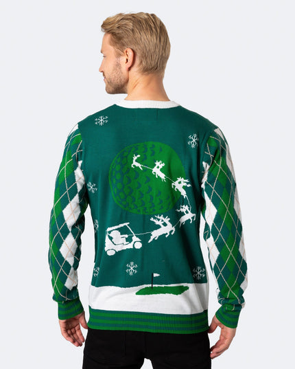 Men's Santa Golfer Christmas Sweater