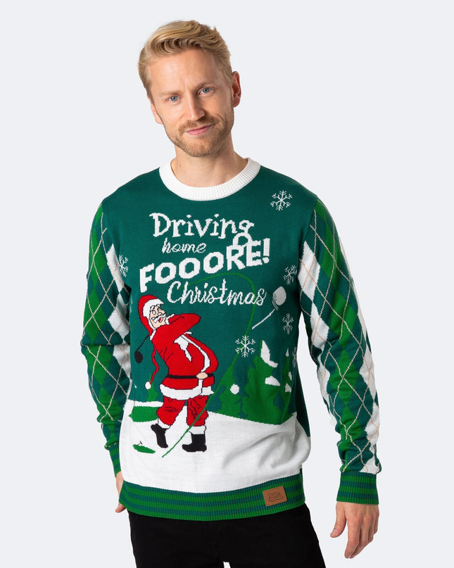 Men's Santa Golfer Christmas Sweater