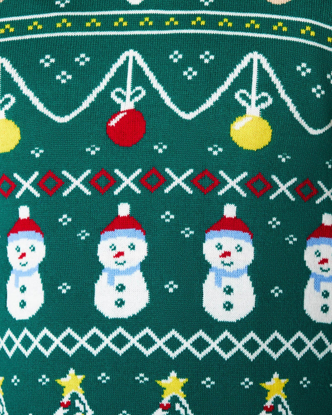 Men's Striped Green Christmas Sweater