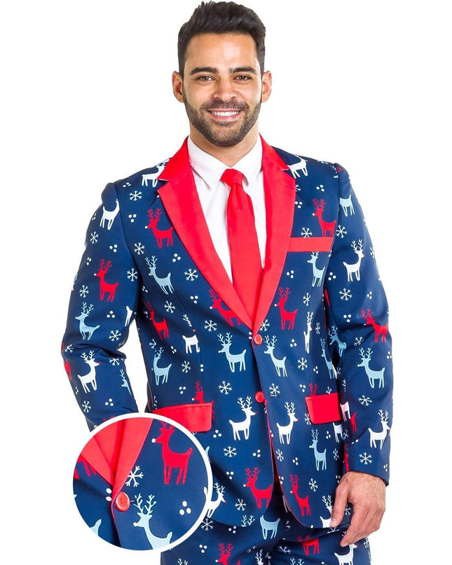Men's Reindeer Gains Blazer w/ Tie