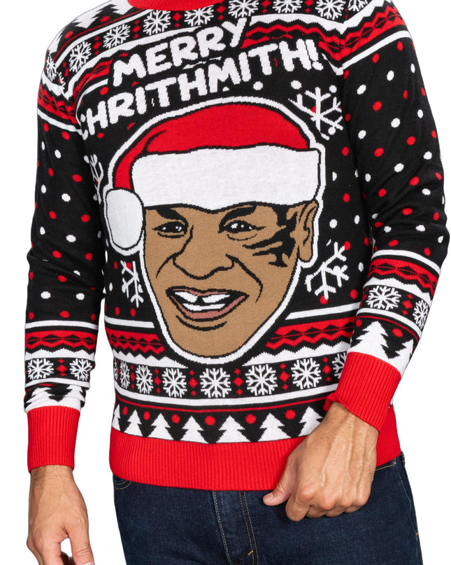 Merry Chrithmith Funny Boxer Long Sleeve Ugly Sweater