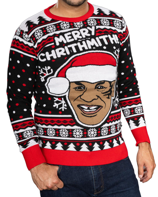 Merry Chrithmith Funny Boxer Long Sleeve Ugly Sweater