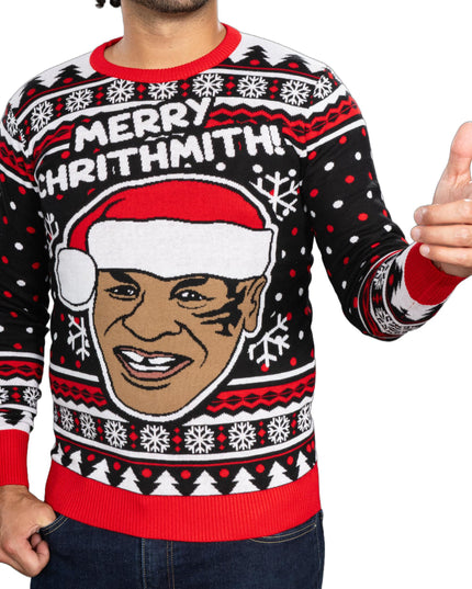 Merry Chrithmith Funny Boxer Long Sleeve Ugly Sweater