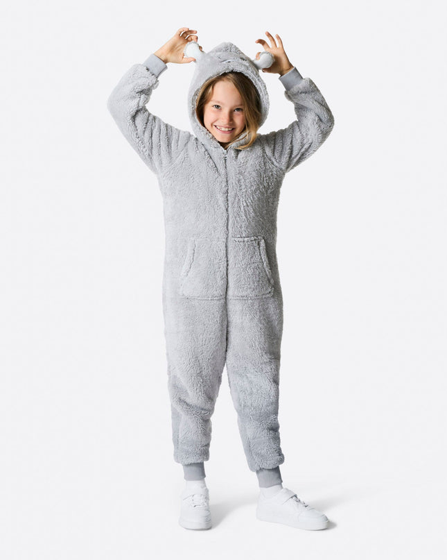 Kids' Grey Teddy Bear Onesie