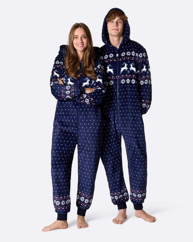 Men's Blue Christmas Onesie