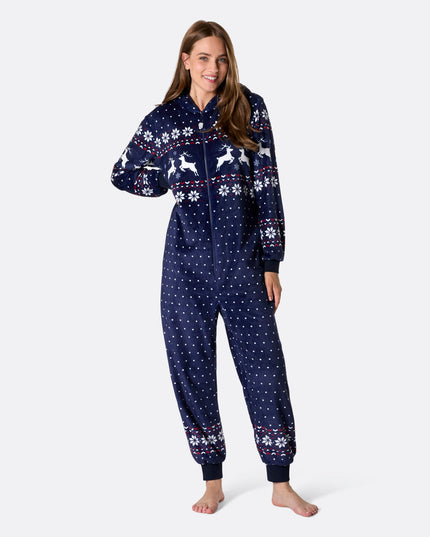 Blue Christmas Onesie for Women