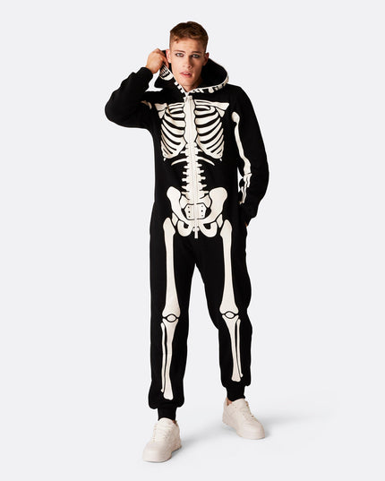 Mens Skeleton Halloween Onesie