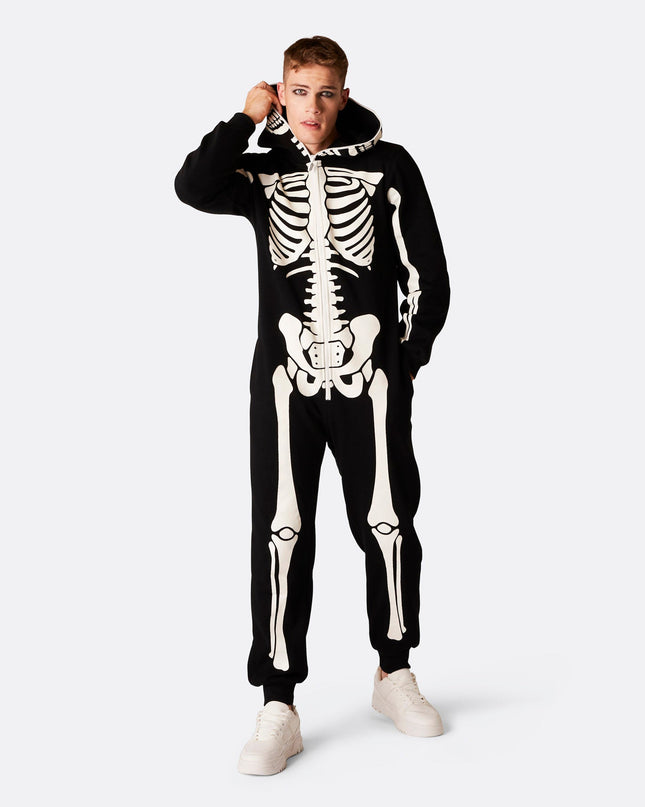 Mens Skeleton Halloween Onesie