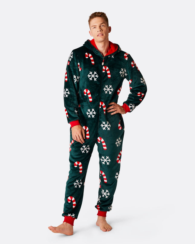 Men's Candy Cane Onesie