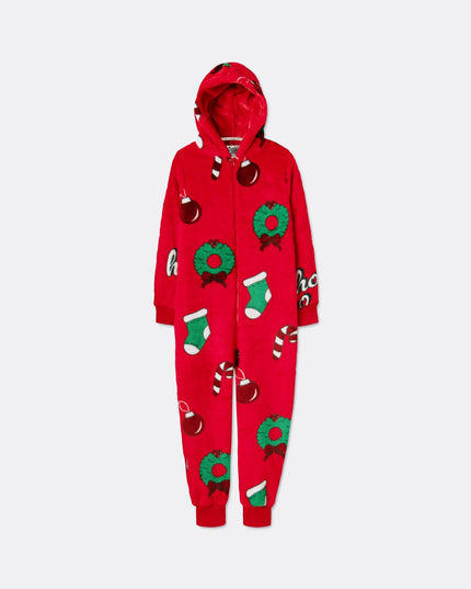 Kids' Red Hohoho Christmas Onesie