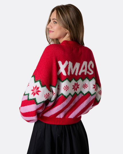 Women's Merry Xmas Oversized Christmas Sweater for Comfort