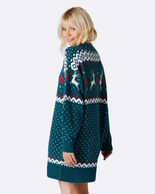 Women's Green Oversized Christmas Dress