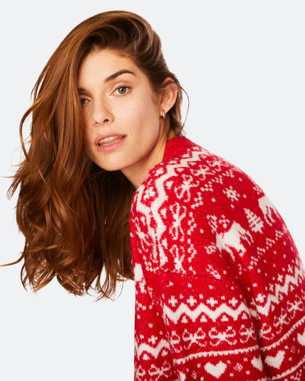 Women's Red Oversized Christmas Dress