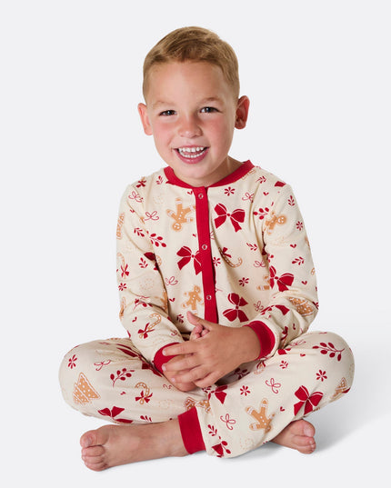 Kids' Gingerbread Overall Christmas Pajamas