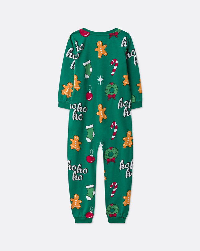 Kids' Green Hohoho Christmas Pajamas