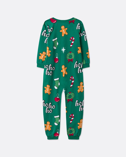 Kids' Green Hohoho Overall Christmas Pajamas