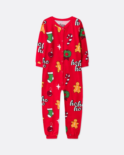 Kids' Red Hohoho Overall Christmas Pyjamas